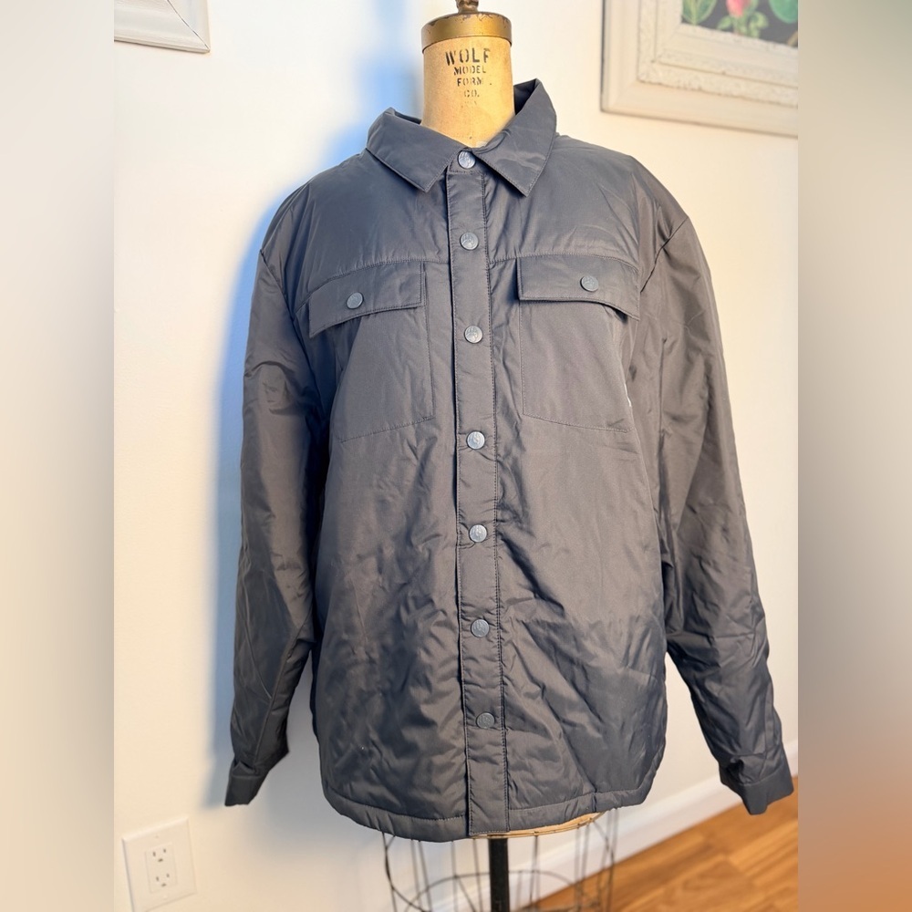 Men’s NWT Alaskan Hard Gear Livengood button up dark gray shirt jacket xl